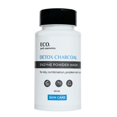 Ензимна пудра для глибокого очищення Eco.prof.cosmetics Detox Charcoal Enzyme Powder Wash 100 г EPC442024 фото