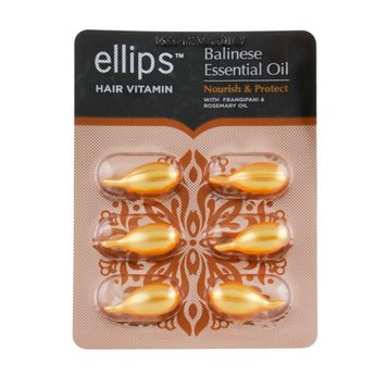 Вітамінні капсули для волосся Ellips «Живлення та захист Балі» Balinese Essential Oil Nourish & Protect 6 шт E0008 фото