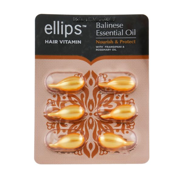 Витаминные капсулы для волос Ellips «Питание и защита Бали» Balinese Essential Oil Nourish & Protect 6 шт E0008 фото