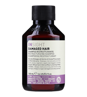 Шампунь відновлюючий для пошкодженого волосся Insight Damaged Hair Restructurizing Shampoo 100 мл IN3574 фото