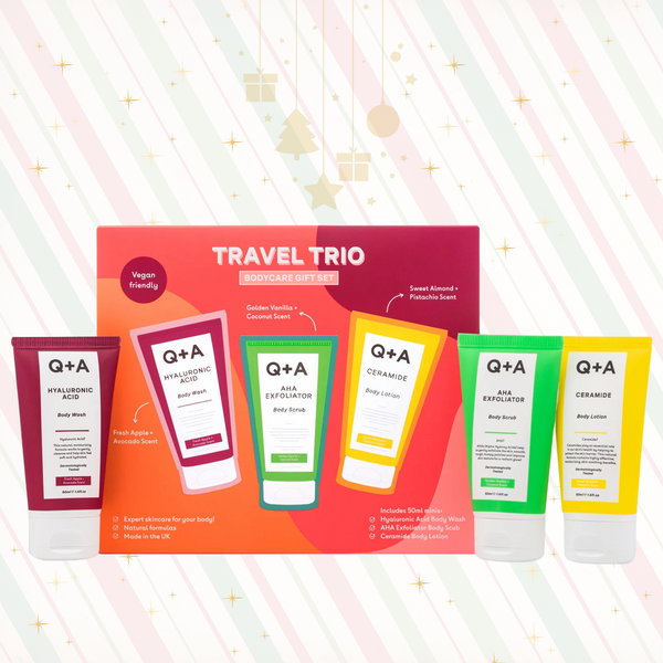 Подарунковий набір косметики по догляду за тілом Q+A Travel Trio Bodycare Gift Set QA7453 фото