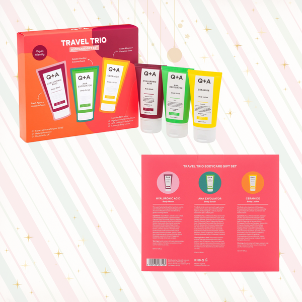 Подарочный набор косметики по уходу за телом Q+A Travel Trio Bodycare Gift Set QA7453 фото