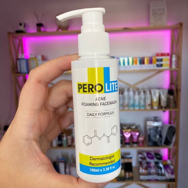 Пенка для умывания против акне перолайт Perolite Benzoyl Peroxide 2% Acne Foaming Face Wash 100 мл PLBPAFFW2 фото