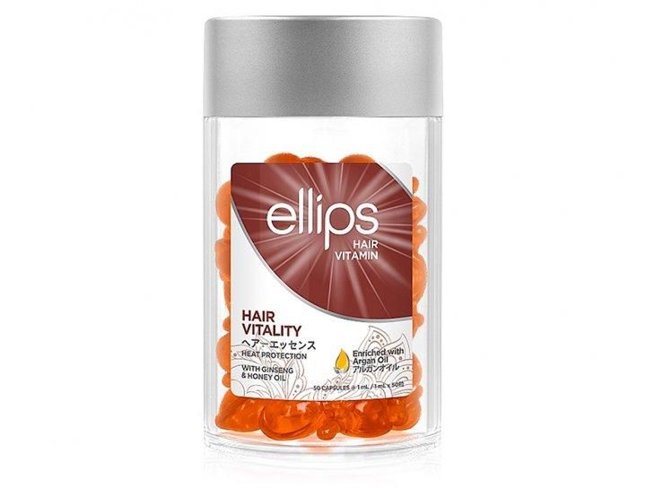 Витаминные капсулы для волос Ellips «Здоровье волос» Hair Vitality With Ginseng & Honey Oil 50 шт E0016 фото