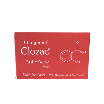 Мыло против акне с салициловой кислотой Клозак ELEGANT Clozac Anti-Acne Soap 75 г CLSOAP фото