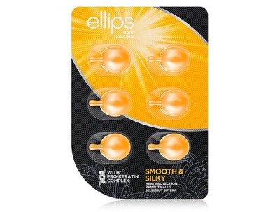 Вітамінні капсули для волосся Ellips «Бездоганний шовк» Smooth & Silky With Pro-Keratin Complex 6 шт E0003 фото
