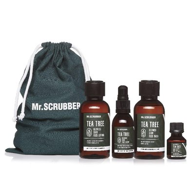 Набір для догляду за обличчям Tea Tree skin treatment Mr.Scrubber + косметичка M0461 фото
