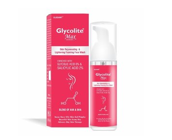 Пенка для умывания с гликолевой и салициловой кислотой ELEGANT Glycolite Max Face Wash 80 мл GLFW фото