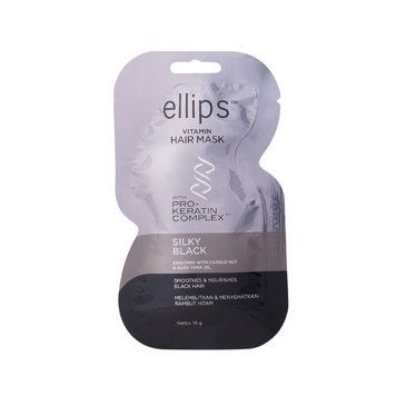 Маска для волосся Ellips Vitamin Hair Mask Silky Black with Pro-Keratin Complex Шовкова ніч 18 мл E9976 фото