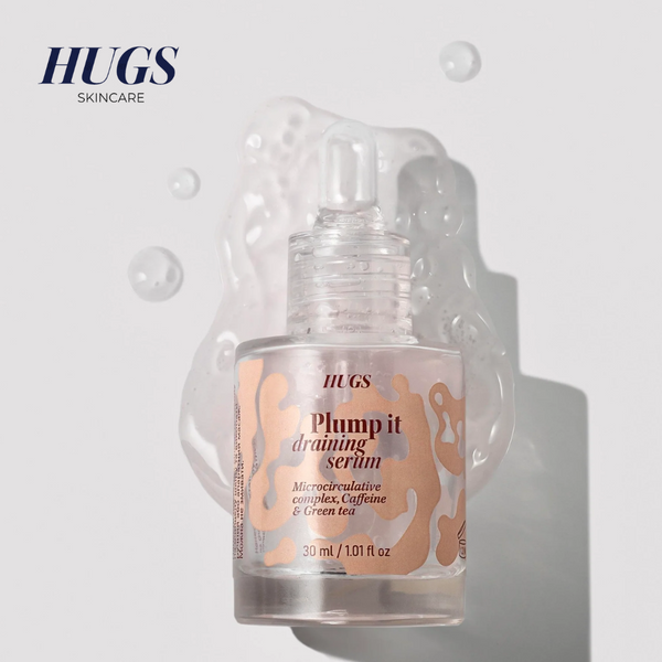 Масажна сироватка з протинабряковим комплексом HUGS Plump It Draining Serum 30 мл HUGSPLUMPIT фото