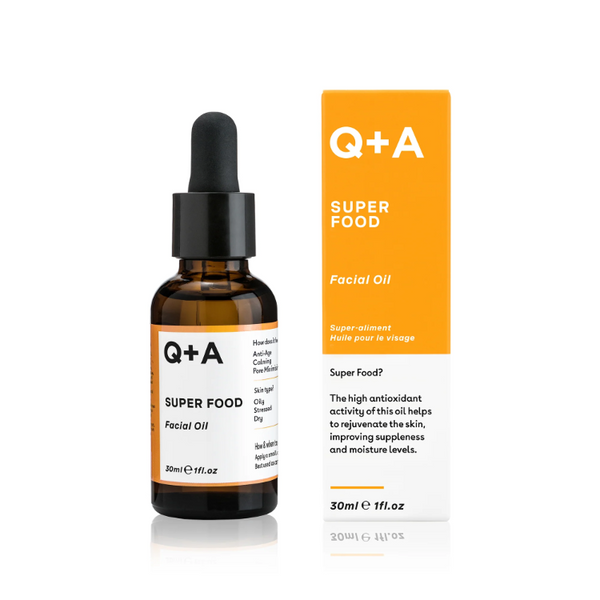 Мультивітамінна олія для обличчя з вітамінами A, C, E та F Q+A Super Food Facial Oil 30 мл QA7166 фото