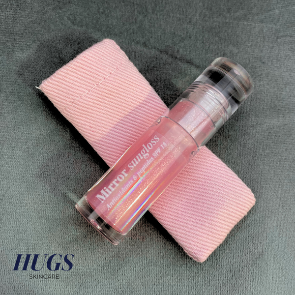 Сонцезахисний блиск для губ HUGS Mirror Sungloss Antioxidants & Peptides SPF 15+ PA++ 5.5 мл HUGSMIRROR фото