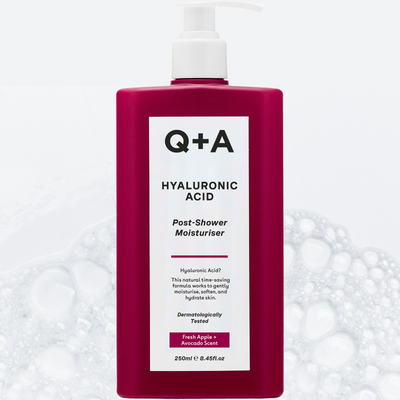 Засіб для інтенсивного зволоження вологої шкіри Q+A Hyaluronic Acid Post-Shower Moisturiser 250 мл QA6326 фото