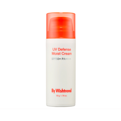 Зволожуючий сонцезахисний крем з пантенолом By Wishtrend UV Defense Moist Cream SPF 50+ PA++++ 50 мл WT0029 фото