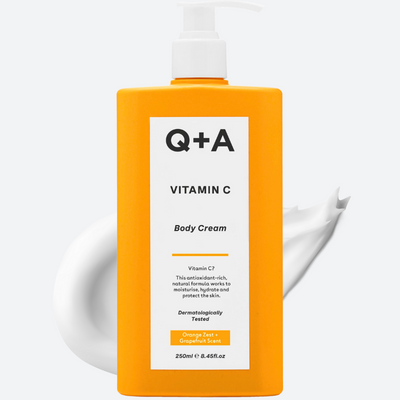 Крем для тіла з вітаміном С з ароматом апельсина та грейпфруту Q+A Vitamin C Body Cream 250 мл QA6388 фото