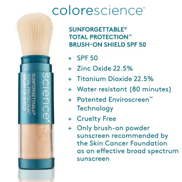 Солнцезащитная пудра с кистью Colorescience Sunforgettable Total Protection Brush-On Shield SPF 50 PA++++ Fair / Светлый 6 г CSBRUSHF фото