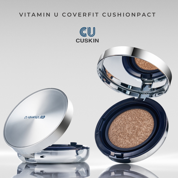Кушон з вітаміном U та полінуклеотидами CU SKIN Vitamin U Coverfit Cushionpact No.21 зі змінним блоком SPF 50+ PA+++ 15 г + 15 г CUS4125 фото