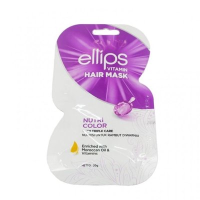 Маска для волосся Ellips Hair Vitamin Mask Nutri Color "Сяйво кольору" 20 мл E9938 фото
